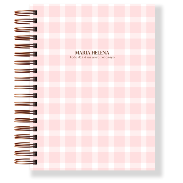 Caderno Xadrez Rosa