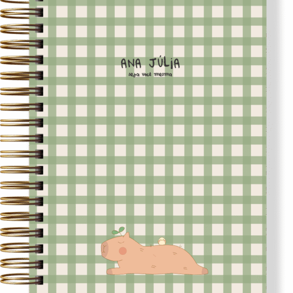 Caderno Capivarinha Verde