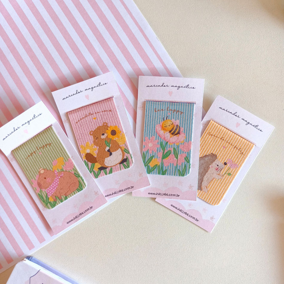 Marcadores de Página Magnéticos animais fofos
