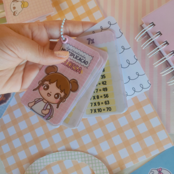 Chaveiro Tabuada Menininhas - Multiplicação