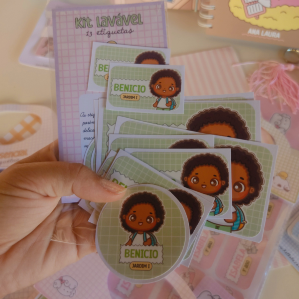 Kit Etiquetas Escolares Laváveis