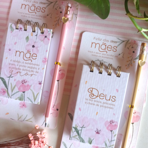 Kit Bloquinho com Lápis Dia das Mães