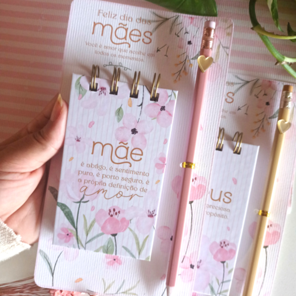 Kit Bloquinho com Lápis Dia das Mães