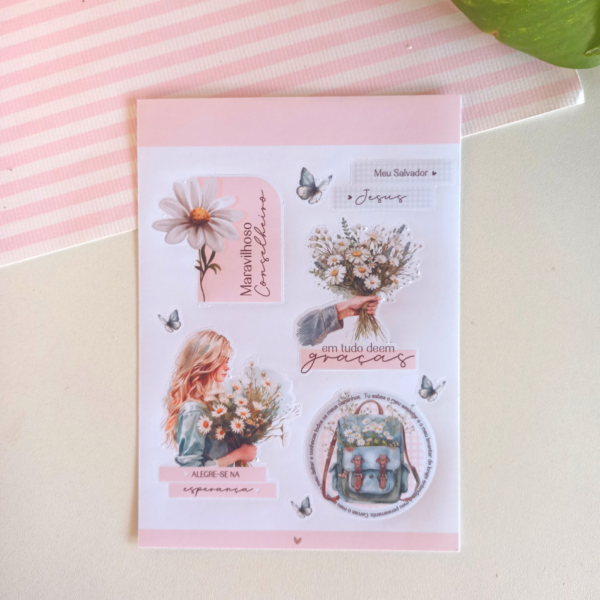 Cartela de Adesivos Devocional