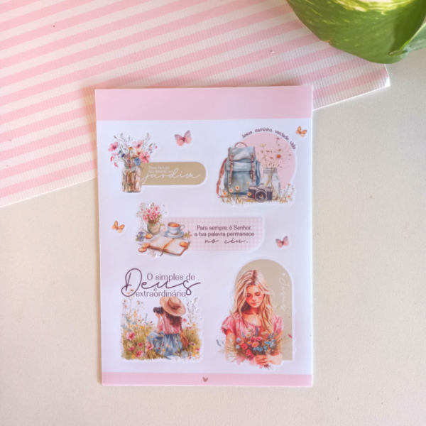 Cartela de Adesivos Devocional