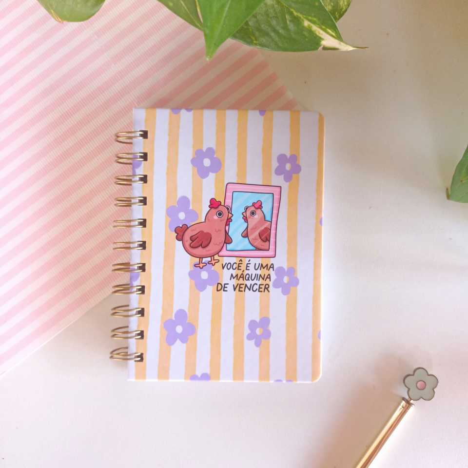 Caderno A6 Máquina de Vencer