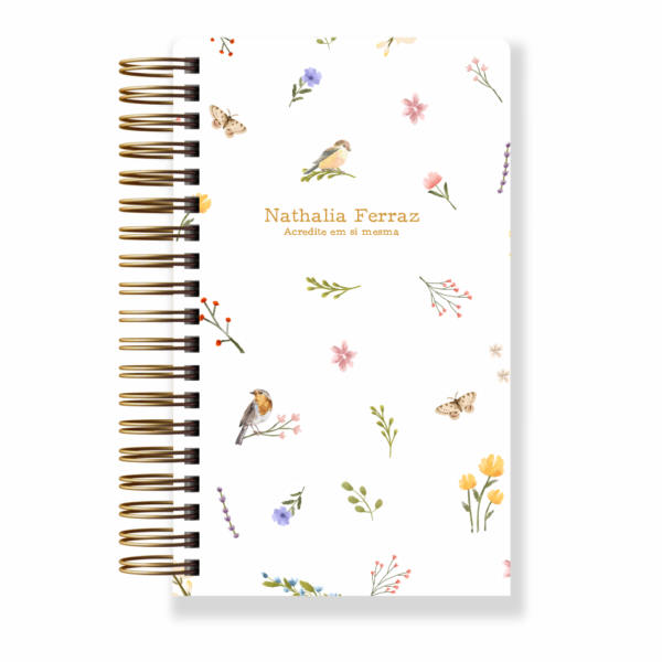 Planner Slim Pássaros e borboletas
