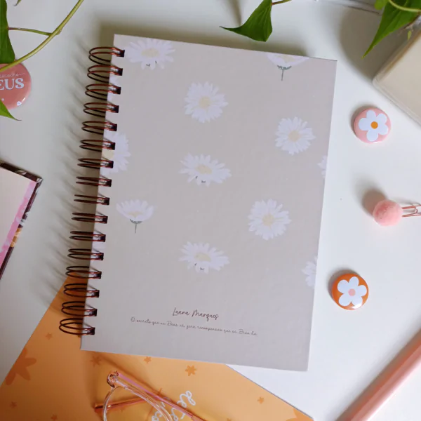 Caderno Devocional Margaridas