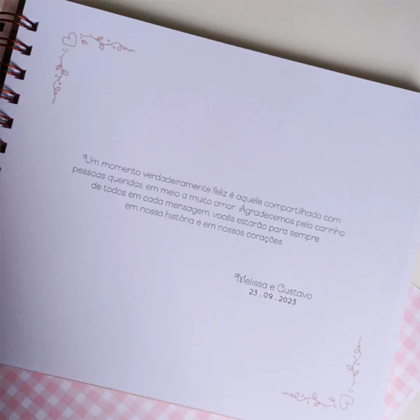 Caderno de Assinaturas Casamento