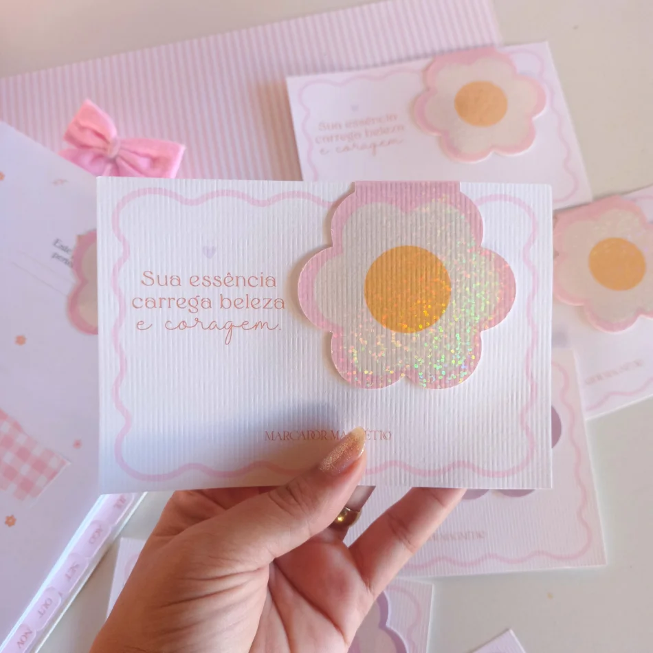 Marcador de páginas magnético Flor