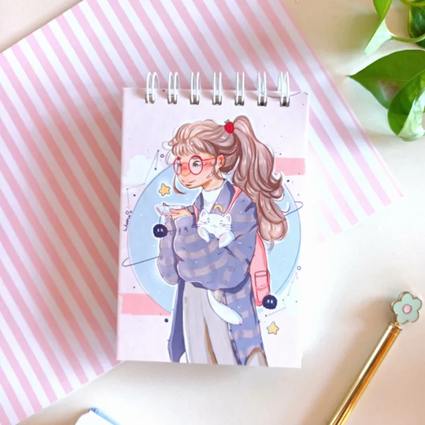 Bloquinho A6 Menina e o gato