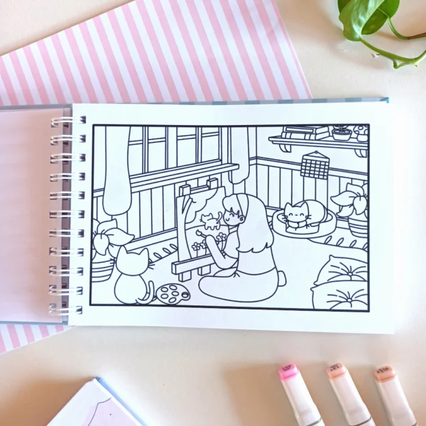 Livro de colorir Momentos Felizes