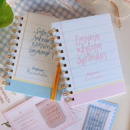 Kit Dia dos professores - Caderno A6 e Marcador